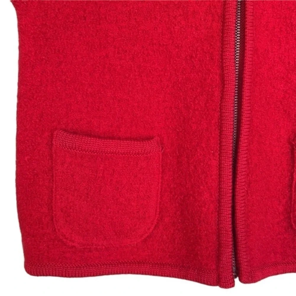 Geoffrey Beene Sport Vintage Front Zip V Neckline Wood‎ Vest With Pockets - Picture 2 of 9